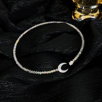 Süß Stern Mond Perlen Transparent Halskette main image 2