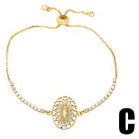 Fashion Heart Shape Butterfly Copper Bracelets Inlay Zircon Copper Bracelets sku image 3