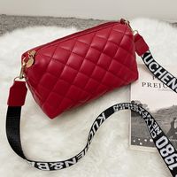 Women's Medium Pu Leather Solid Color Streetwear Square Zipper Crossbody Bag sku image 5