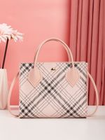 Women's Small Pu Leather Plaid Fashion Square Magnetic Buckle Crossbody Bag main image 3