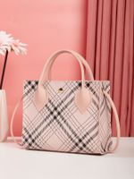 Women's Small Pu Leather Plaid Fashion Square Magnetic Buckle Crossbody Bag main image 2