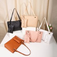 Fashion Solid Color Square Zipper Tote Bag main image 6