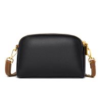 Women's Small Leather Solid Color Streetwear Soft Surface Shell Zipper Crossbody Bag main image 5
