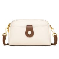 Women's Small Leather Solid Color Streetwear Soft Surface Shell Zipper Crossbody Bag sku image 2