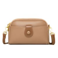 Women's Small Leather Solid Color Streetwear Soft Surface Shell Zipper Crossbody Bag sku image 1