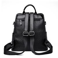 Fashion Solid Color Sequins Square Zipper Fashion Backpack main image 3