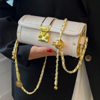 Fashion Solid Color Soft Surface Cylindrical Buckle Chain Bag main image 5