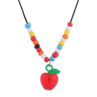 Sweet Cherry Resin Beaded Pendant Necklace 1 Piece main image 3