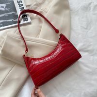 Women's Small Pu Leather Fashion Underarm Bag sku image 2
