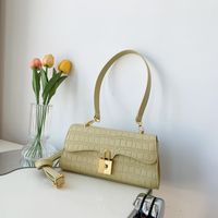 Fashion Solid Color Square Buckle Underarm Bag sku image 3