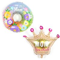 Mother's Day Donuts Crown Aluminum Film Party Balloon main image 4