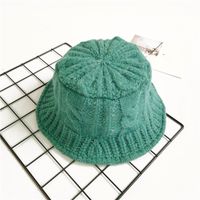 Korean Thick Warm Knitted Pure Color Woolen Hat sku image 1