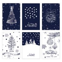 Christmas Christmas Tree Snowflake Paper Party Card main image 3
