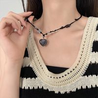 Fashion Heart Shape Synthetic Resin Handmade Pendant Necklace main image 4