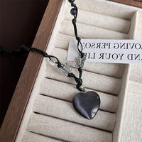Fashion Heart Shape Synthetic Resin Handmade Pendant Necklace main image 2