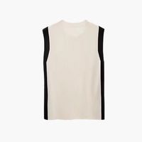 Women's Vest T-shirts Knitted Fashion Color Block main image 7