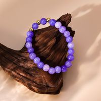 Fashion Round Copper Bracelets Beaded Natural Stone Copper Bracelets 1 Piece main image 1