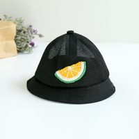 Summer Mesh Children's Hats Custom Hats Small Yellow Hats Sunscreen Parent-child Basin Hats sku image 5