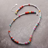 Bohemian Geometric Plastic Resin Beaded Necklace sku image 2