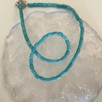 Bohemian Geometric Arylic Beaded Necklace sku image 1