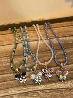 Bohemian Butterfly Plastic Resin Beaded Necklace main image 1