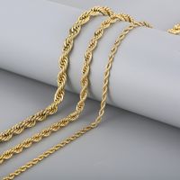 Simple Style Twist Stainless Steel Plating 18K Gold Plated Women'S Necklace main image 3