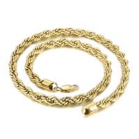 Simple Style Twist Stainless Steel Plating 18K Gold Plated Women'S Necklace main image 2