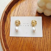 Fashion Flower Imitation Pearl Alloy Patchwork Earrings main image 4