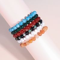 Simple Style Geometric Artificial Gemstones Beaded Natural Stone Bracelets main image 9