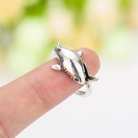 Cool Style Shark Metal Plating Unisex Open Ring main image 3