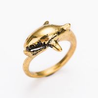 Cool Style Shark Metal Plating Unisex Open Ring main image 4