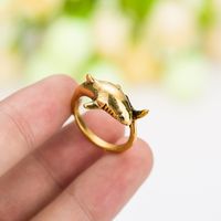 Cool Style Shark Metal Plating Unisex Open Ring main image 1