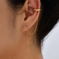 Fashion Flower Butterfly Copper Inlay Zircon Ear Line 1 Pair main image 10
