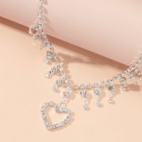 Estilo Simple Forma De Corazón Aleación Borla Enchapado Embutido Diamante De Imitación Collar 1 Pieza sku image 1