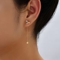 Fashion Flower Butterfly Copper Inlay Zircon Ear Line 1 Pair main image 6