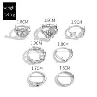 Fashion Waves Eye Flower Alloy Inlay Rhinestones Women's Rings main image 5