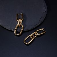 Simple Style Geometric Copper Drop Earrings Gold Plated Copper Earrings 1 Pair main image 1