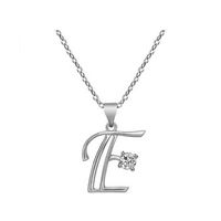 Simple Style Letter Alloy Inlay Artificial Rhinestones Pendant Necklace 1 Piece main image 3
