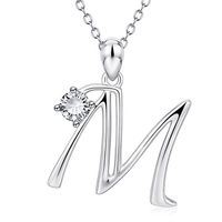 Simple Style Letter Alloy Inlay Artificial Rhinestones Pendant Necklace 1 Piece main image 1