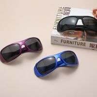 Unisex Sports Solid Color Resin Square Sunglasses sku image 1