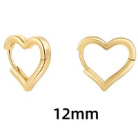 1 Pair Simple Style Heart Shape Plating Copper Earrings sku image 13