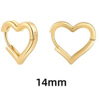 1 Pair Simple Style Heart Shape Plating Copper Earrings sku image 11