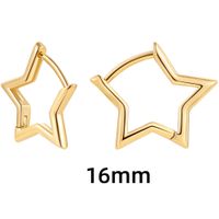 1 Pair Simple Style Heart Shape Plating Copper Earrings sku image 3