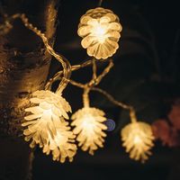Lumières Mignonnes De Corde De Partie En Plastique De Pommes De Pin De Noël main image 6