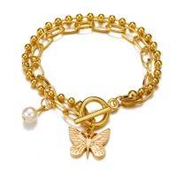 Style Simple Papillon Alliage Placage Perle Bracelets 1 Pièce main image 5