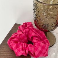 Simple Style Plaid Cloth Flower Hair Tie 1 Piece main image 10