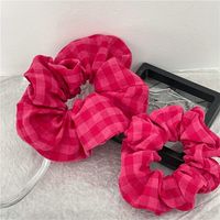 Simple Style Plaid Cloth Flower Hair Tie 1 Piece main image 11