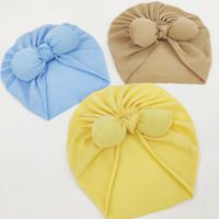 Children Unisex Fashion Solid Color Bow Knot Wool Cap main image 10