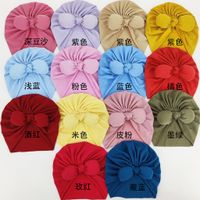 Children Unisex Fashion Solid Color Bow Knot Wool Cap main image 7