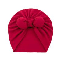 Children Unisex Fashion Solid Color Bow Knot Wool Cap main image 8